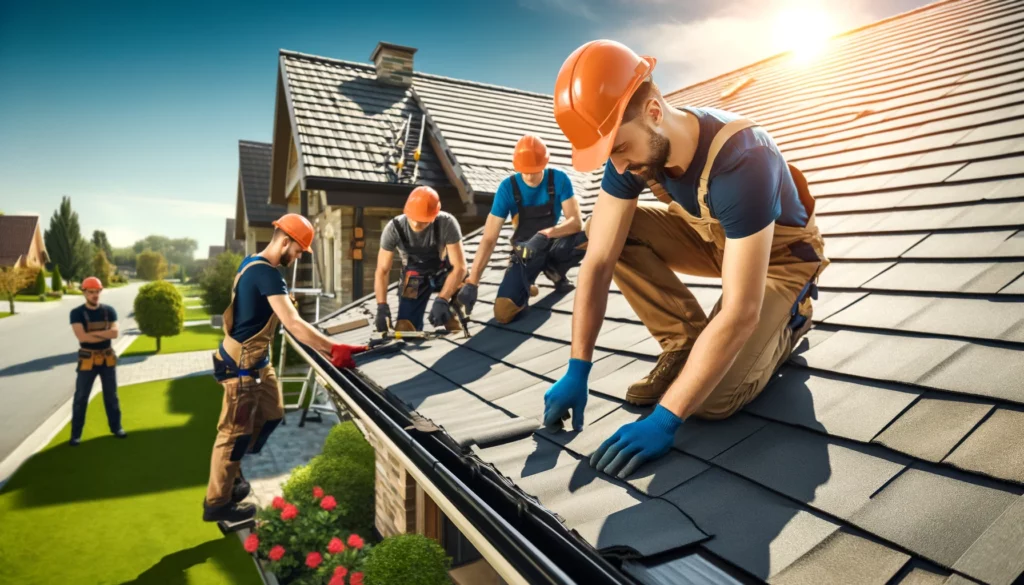 professional roofing team